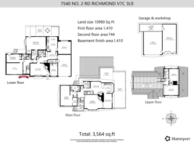 Aerial View of 7540 No. 2 Road, Richmond, BC