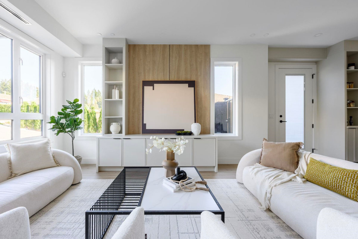 Living Room Photo of 102 1132 Madore Avenue, Coquitlam, BC