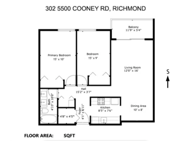 Primary Bedroom Photo of 302 5500 Cooney Road, Richmond, BC