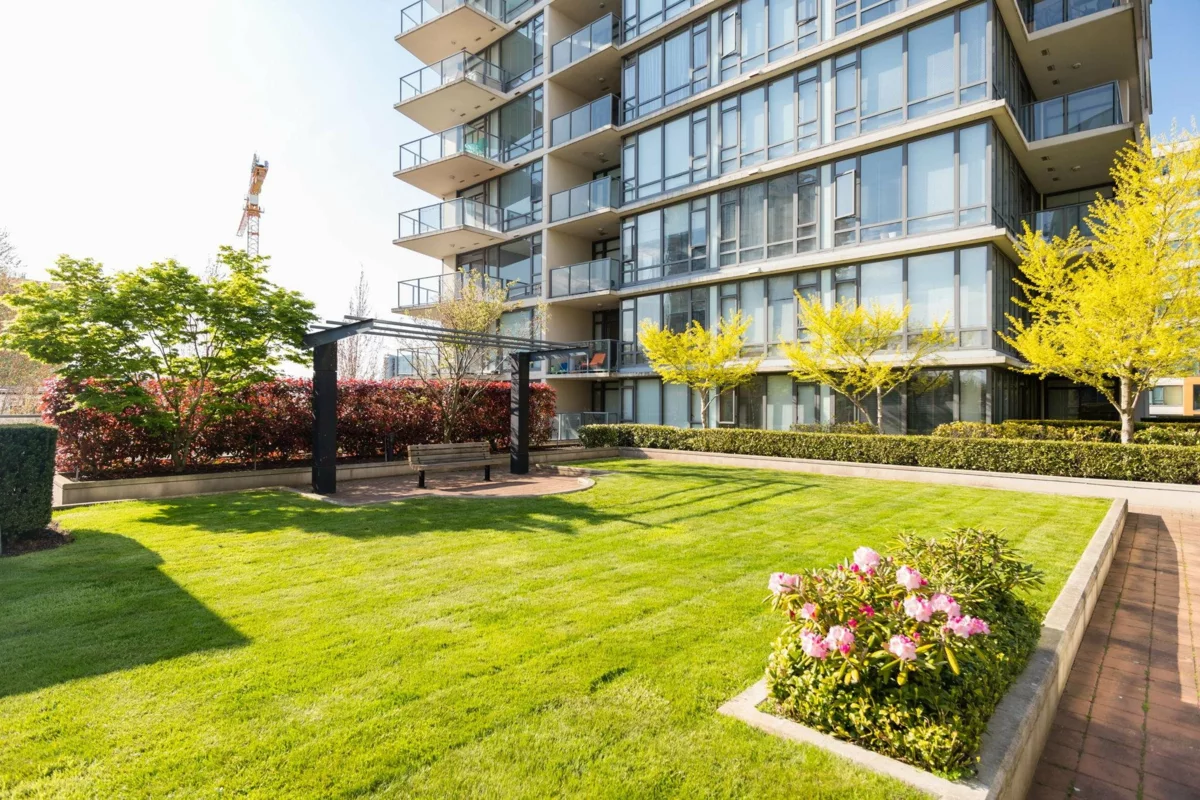 Aerial View of 808 6888 Alderbridge Way, Richmond, BC