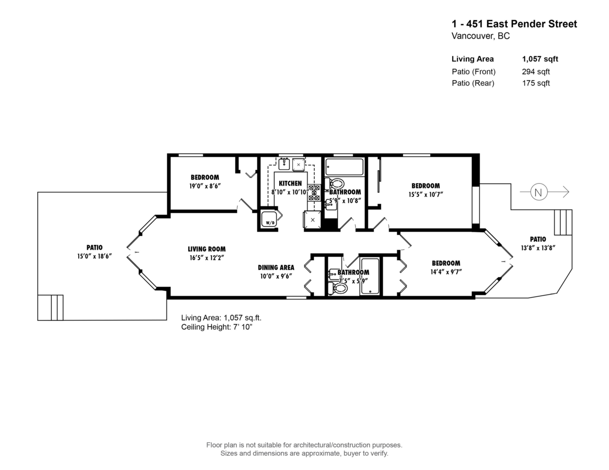 Backyard Photo of 1 451 E Pender Street, Vancouver, BC