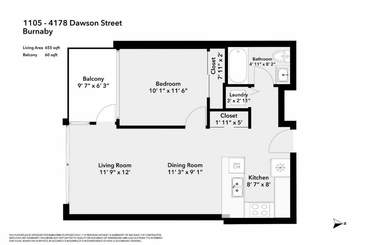 Garage Interior Photo of 1105 4178 Dawson Street, Burnaby, BC