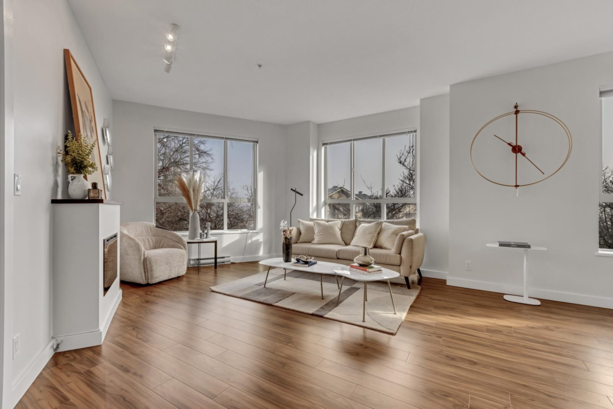 Living Room Photo of 201 250 Francis Way, New Westminster, BC