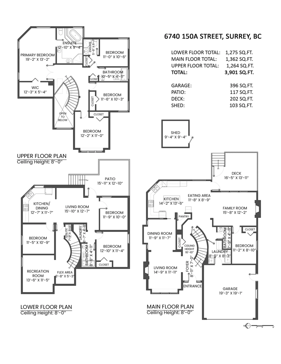 Aerial View of 6740 150a Street, Surrey, BC