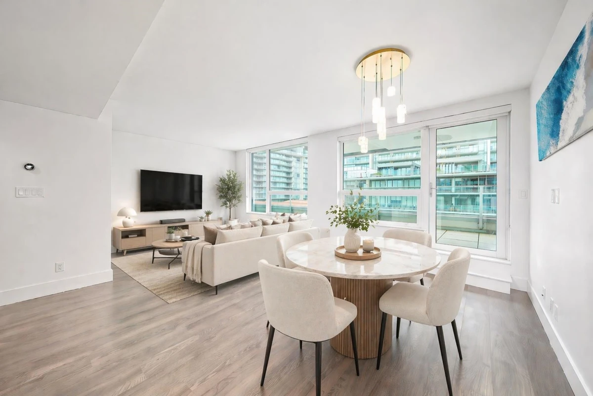 Living Room Photo of 611 6900 Pearson Way, Richmond, BC
