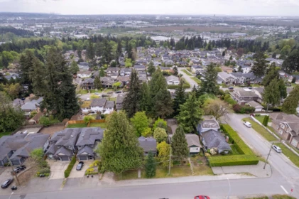 Aerial View of 6138 Portland Street, Burnaby, BC