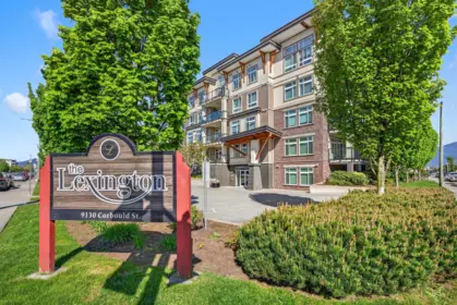 Aerial View of 403 9130 Corbould Street, Chilliwack, BC