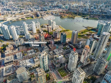 Aerial View of 805 1238 Richards Street, Vancouver, BC