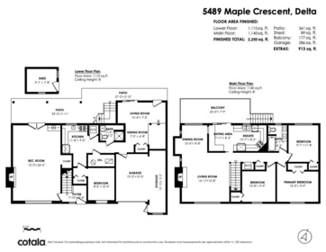 Aerial View of 5489 Maple Crescent, Delta, BC