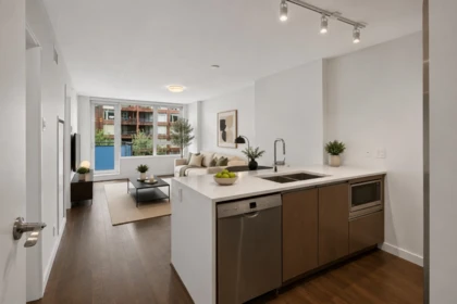 Kitchen Island Photo of 606 1009 Harwood Street, Vancouver, BC