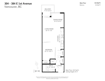 Aerial View of 304 384 E 1st Avenue, Vancouver, BC