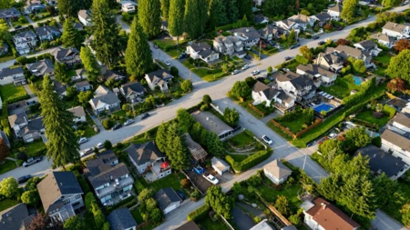 Aerial View of 3277 Chesterfield Avenue, North Vancouver, BC