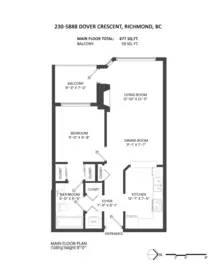 Aerial View of 230 5888 Dover Crescent, Richmond, BC