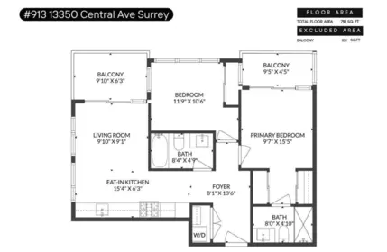Laundry Room Photo of 913 13350 Central Avenue, Surrey, BC