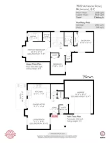 Aerial View of 7622 Acheson Road, Richmond, BC