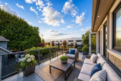 Aerial View of 4751 Granville Avenue, Richmond, BC