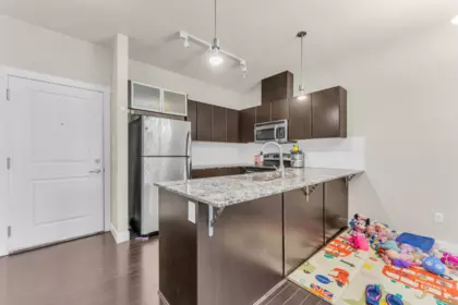 Kitchen Photo of 409 9655 King George Boulevard, Surrey, BC