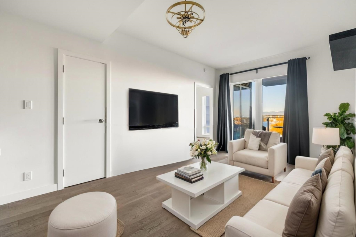 Living Room Photo of 604 6833 Pearson Way, Richmond, BC