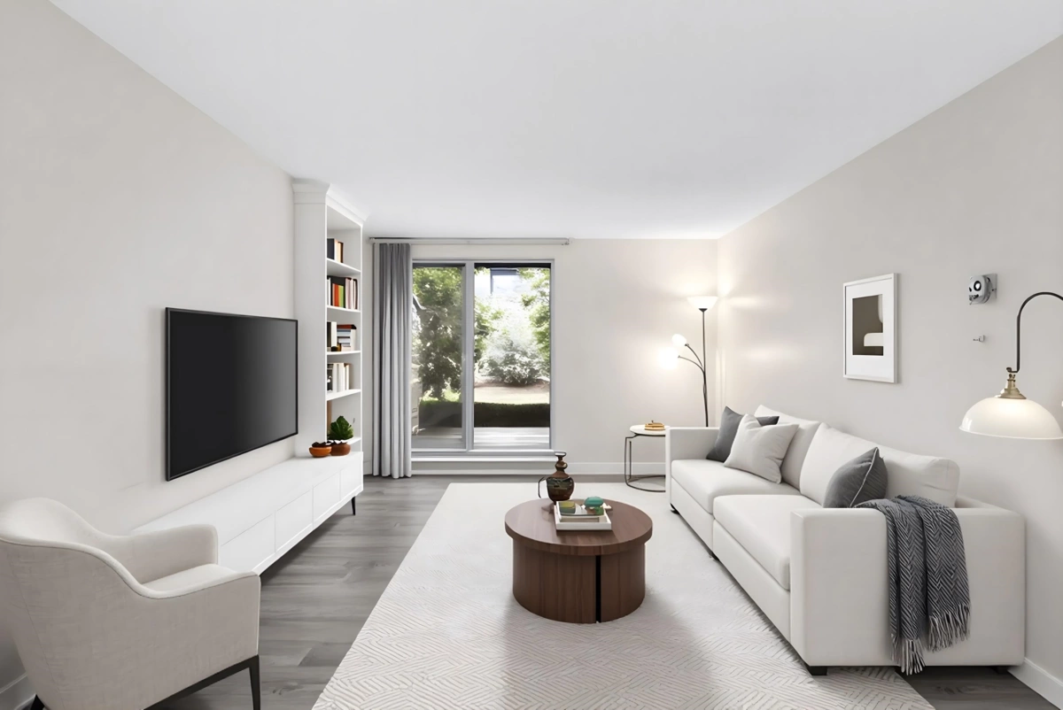 Living Room Photo of 107 1121 Howie Avenue, Coquitlam, BC