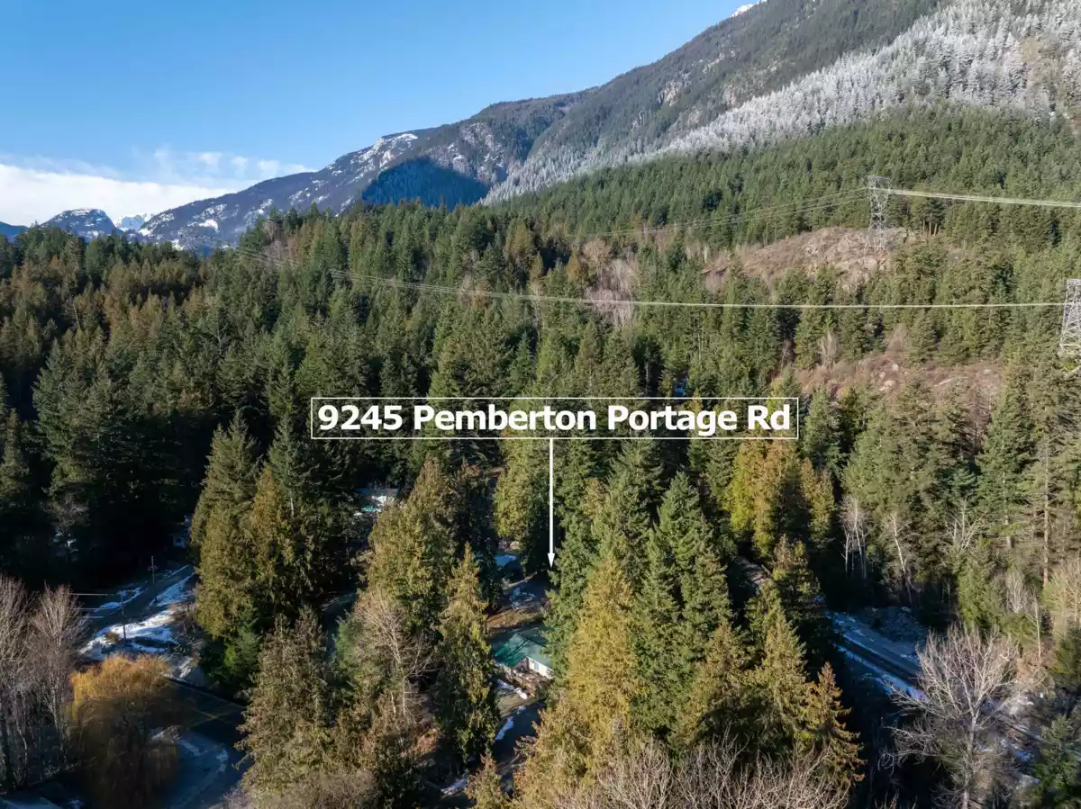 Aerial View of 9245 Pemberton Portage Road, D'Arcy, BC