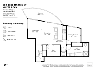 Hallway Photo of 602 1500 Martin Street, White Rock, BC