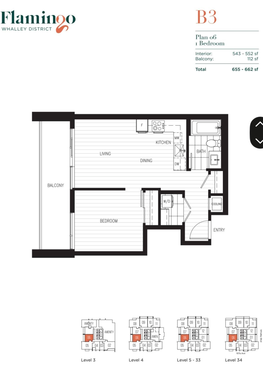 Kitchen Island Photo of 706 13675 107a Avenue, Surrey, BC