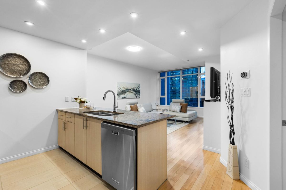 Exterior Rear Photo of 807 1211 Melville Street, Vancouver, BC