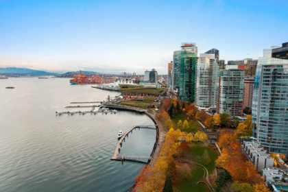Aerial View of 807 1211 Melville Street, Vancouver, BC