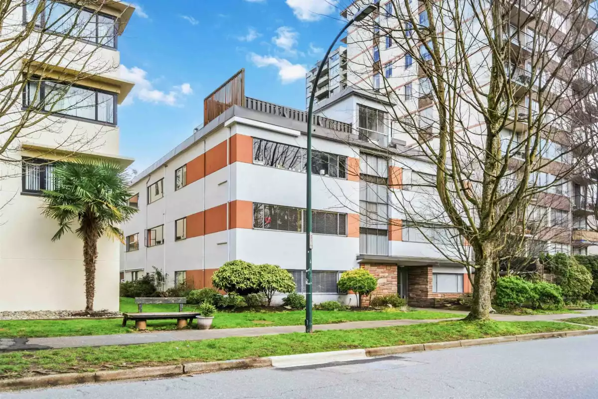 Exterior Rear Photo of 107 1879 Barclay Street, Vancouver, BC