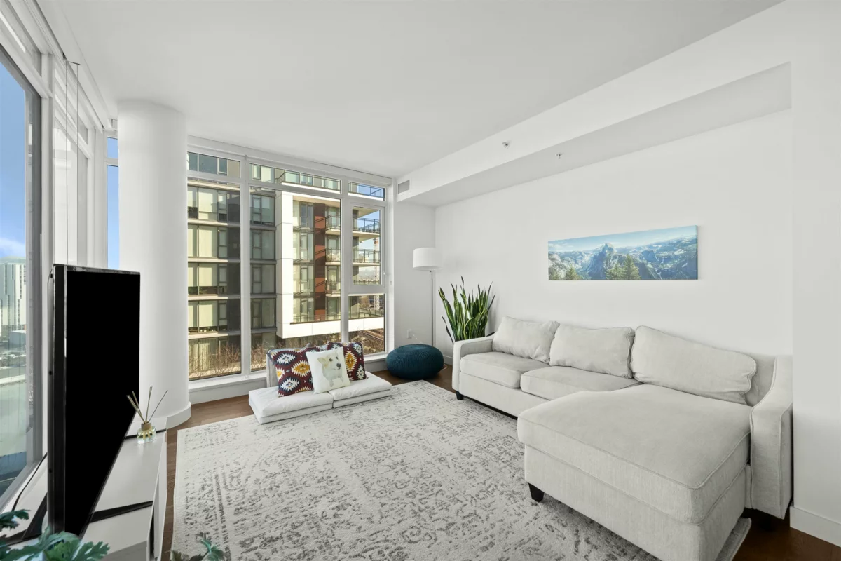 Living Room Photo of 1307 8199 Capstan Way, Richmond, BC