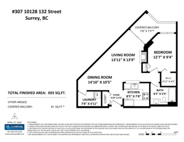 Entry Foyer Photo of 307 10128 132 Street, Surrey, BC