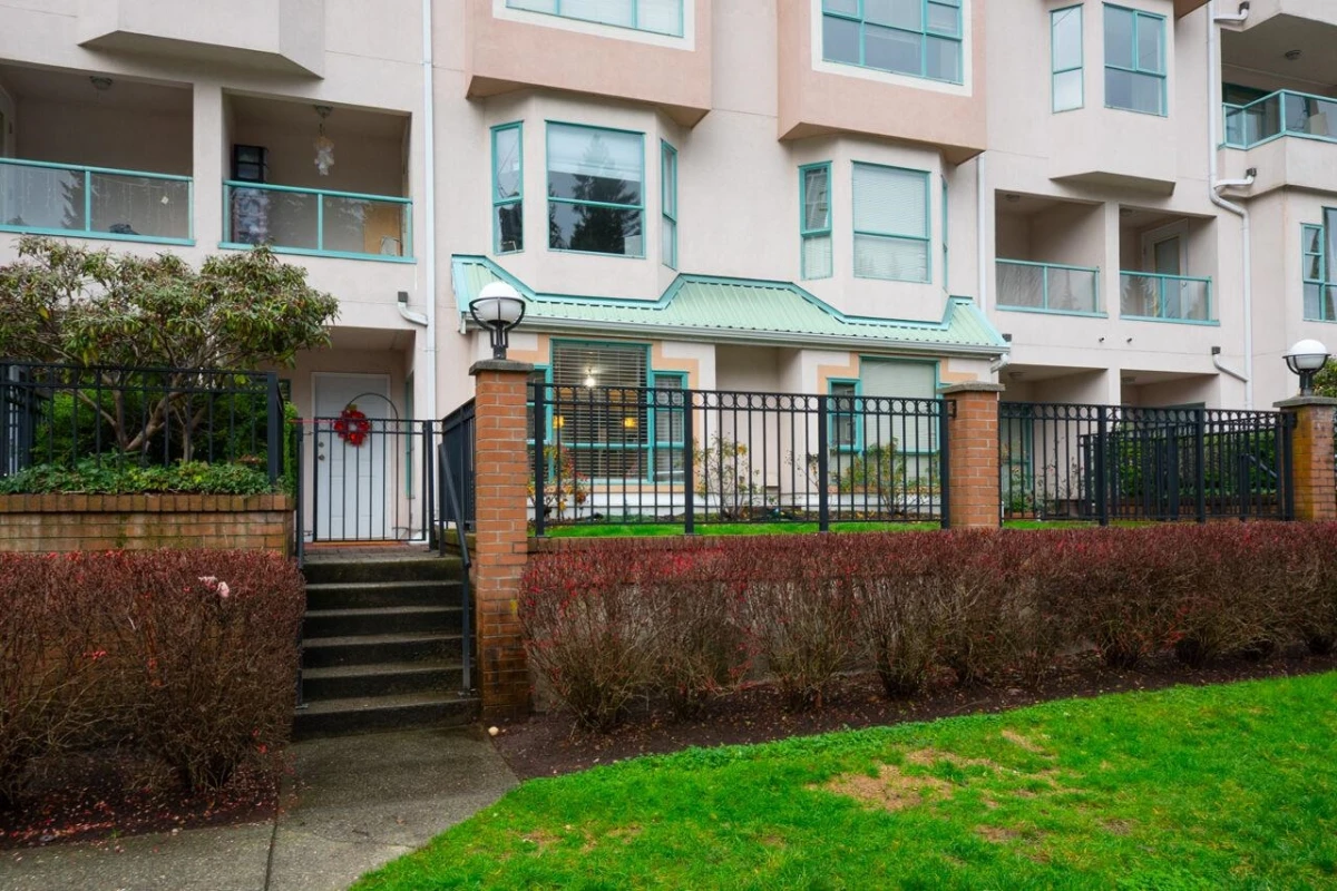 Exterior Rear Photo of 108E 3081 Glen Drive, Coquitlam, BC