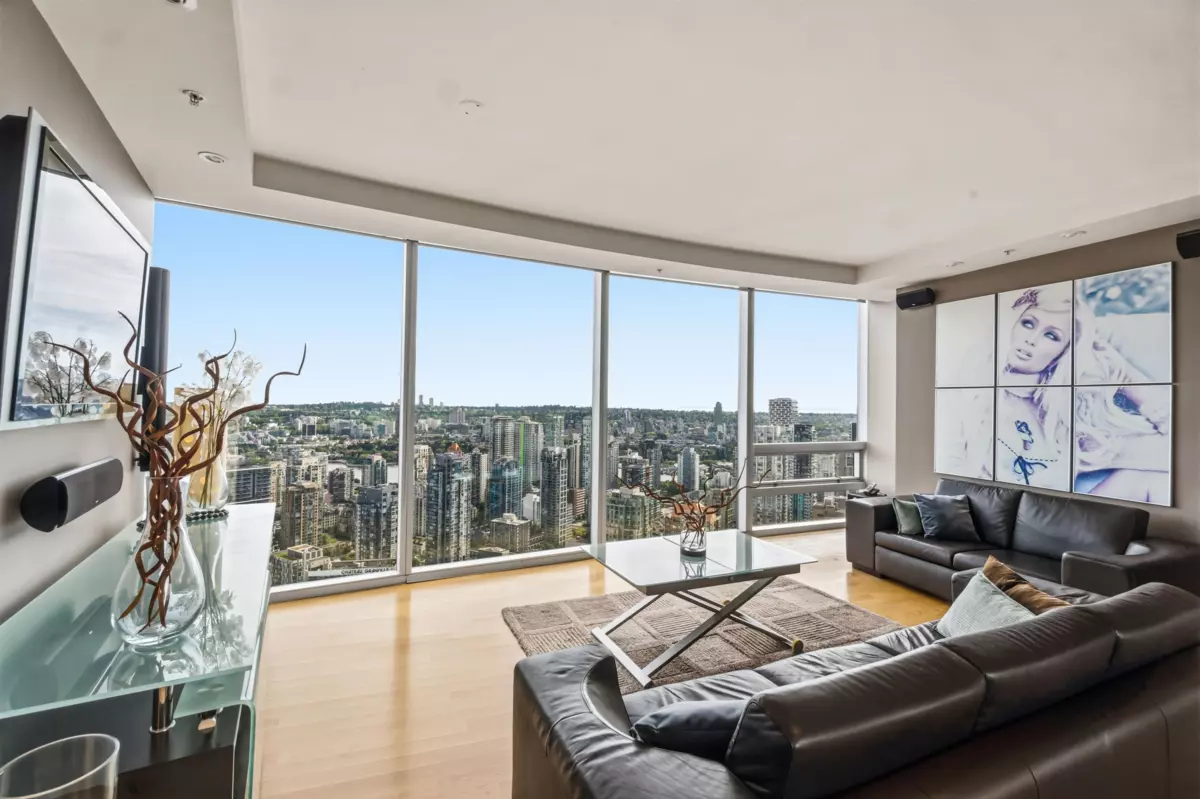 Living Room Photo of 4303 938 Nelson Street, Vancouver, BC