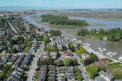 Aerial View of 204 4733 W River Road, Delta, BC