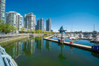 Aerial View of 902 1199 Marinaside Crescent, Vancouver, BC
