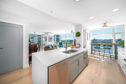 Kitchen Island Photo of 902 1199 Marinaside Crescent, Vancouver, BC