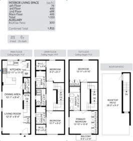 Outdoor Patio Photo of 3 6808 Elwell Street, Burnaby, BC