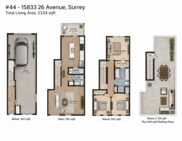 Aerial View of 44 15833 26 Avenue, Surrey, BC
