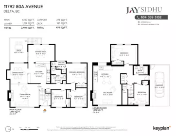 Aerial View of 11792 80a Avenue, Delta, BC