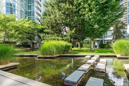 Aerial View of 501 1099 Marinaside Crescent, Vancouver, BC
