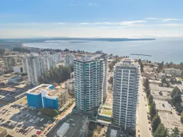 Aerial View of 1504 1500 Martin Street, White Rock, BC