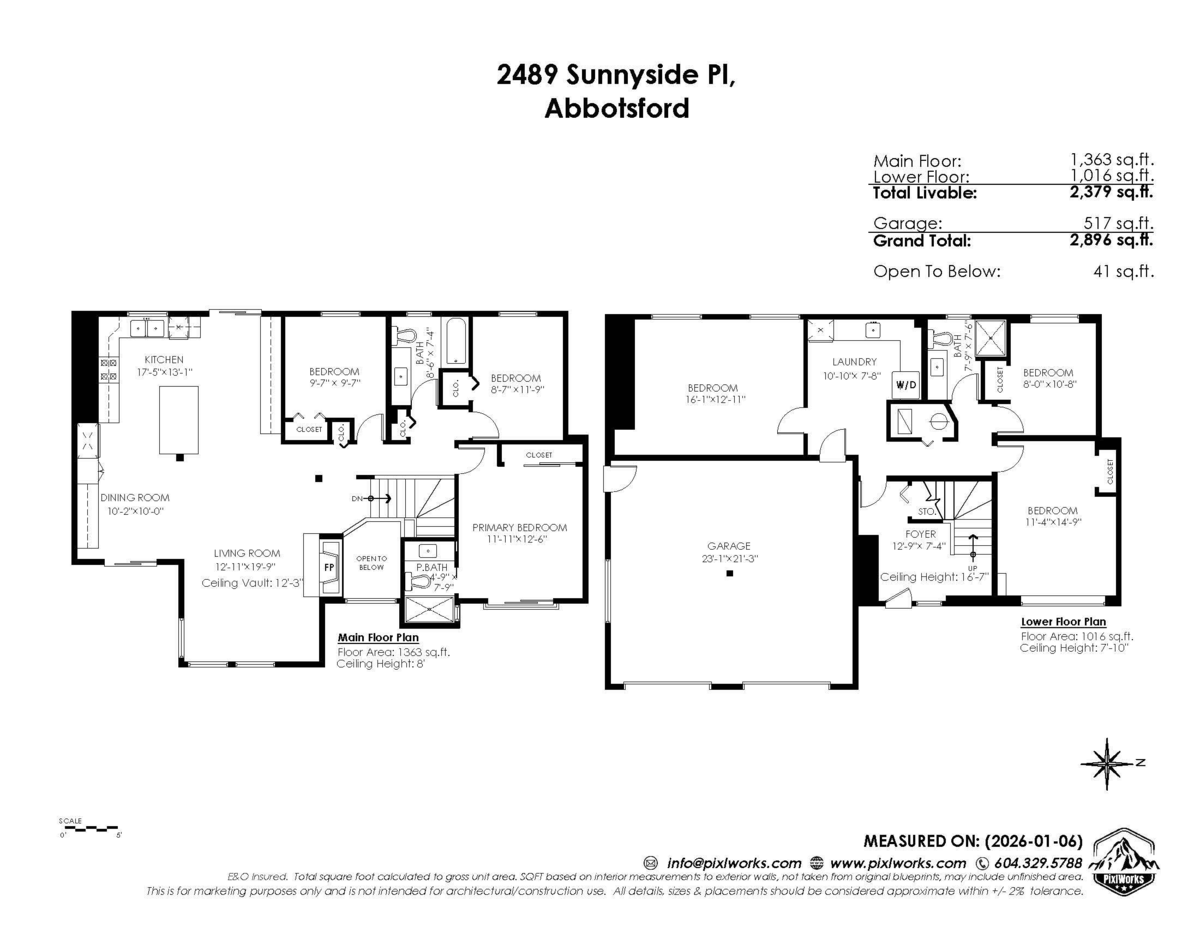Aerial View of 2489 Sunnyside Place, Abbotsford, BC