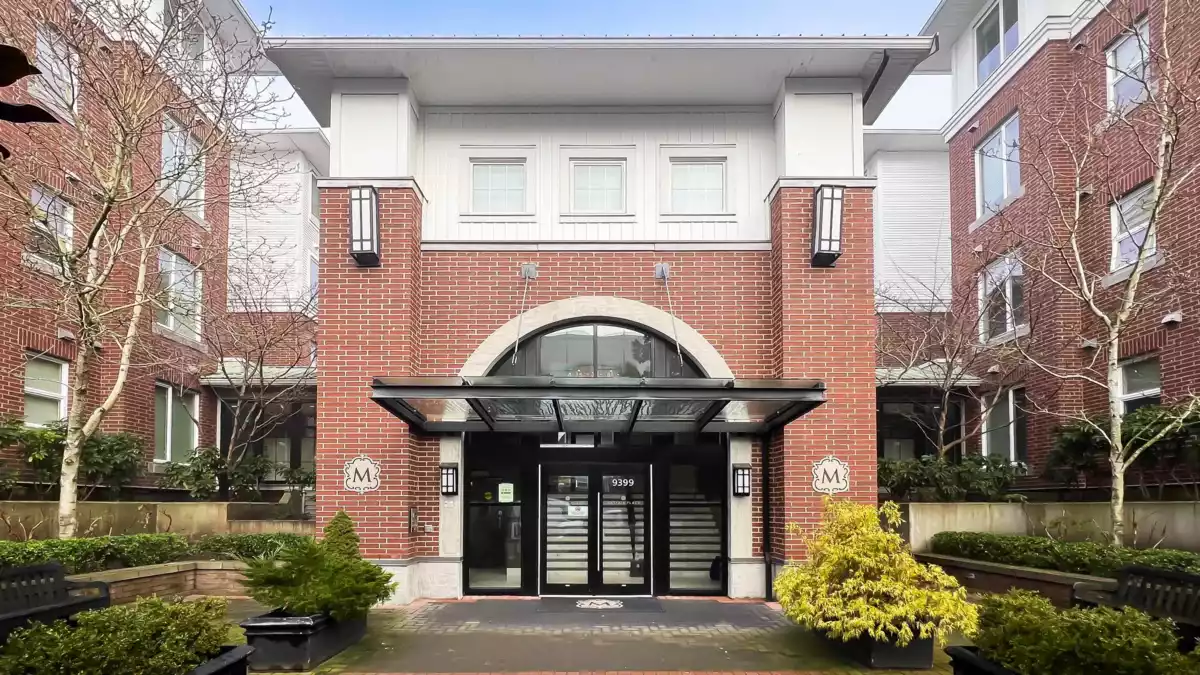 Exterior Front Photo of 406 9399 Odlin Road, Richmond, BC