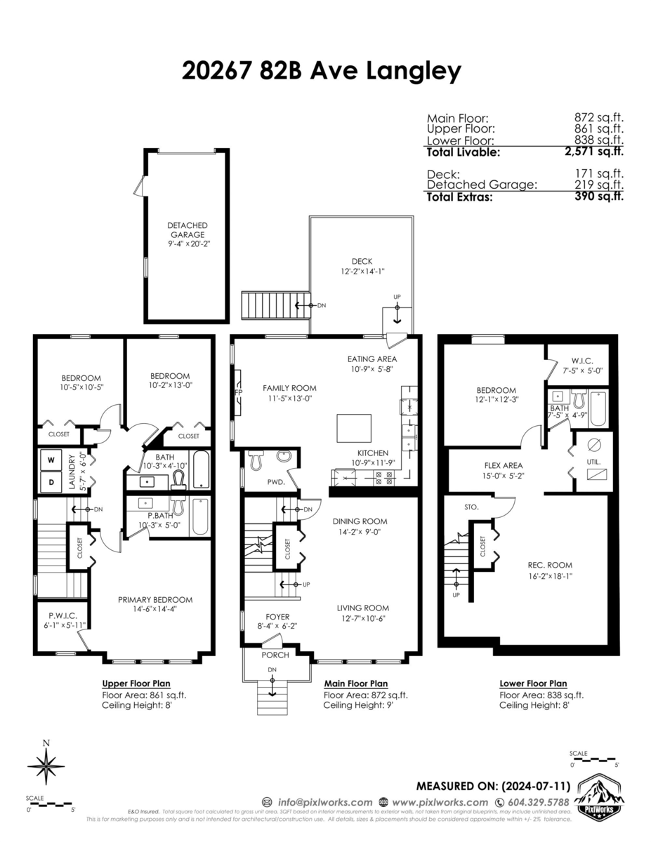 Aerial View of 20267 82b Avenue, Langley, BC
