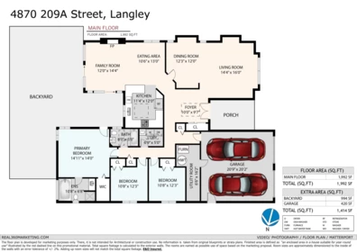 Aerial View of 4870 209a Street, Langley, BC