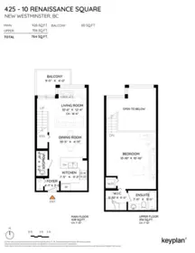 425 10 Renaissance Square, New Westminster, BC, New Westminster — Apartment/Condo for sale