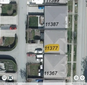 Aerial View of 11377 Creekside Street, Maple Ridge, BC