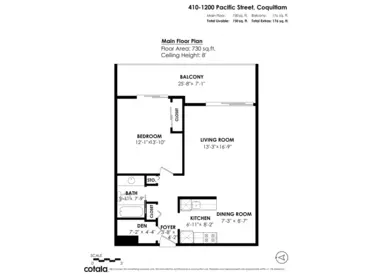 410 1200 Pacific Street, Coquitlam, BC, Coquitlam — Apartment/Condo for sale