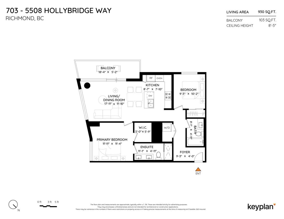 Exterior Rear Photo of 703 5508 Hollybridge Way, Richmond, BC