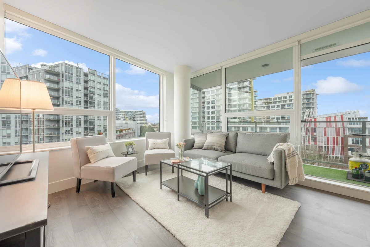 Living Room Photo of 703 5508 Hollybridge Way, Richmond, BC